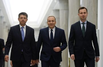 Liderzy opozycji - Władysław Kosiniak-Kamysz, Grzegorz Schetyna i Ryszard Petru