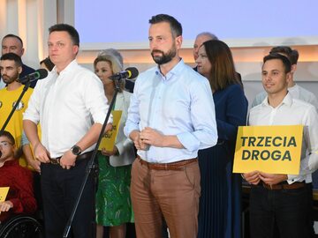 Liderzy Trzeciej Drogi Szymon Hołownia i Władysław Kosiniak-Kamysz