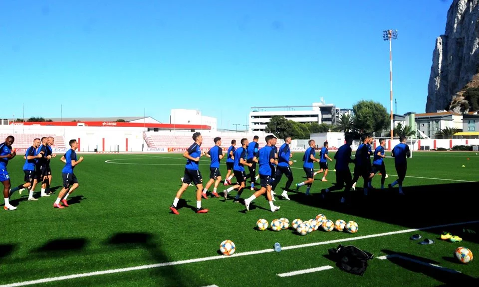 Trening zawodników FC Prisztina