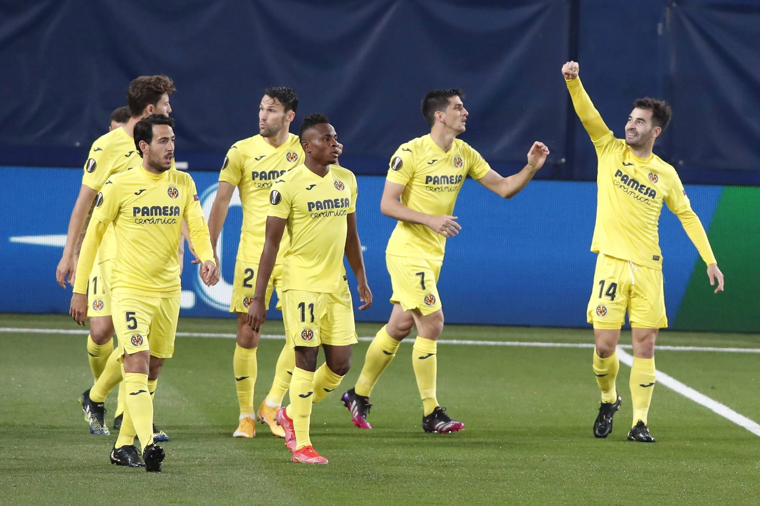 Piłkarze Villarreal w meczu z Arsenalem