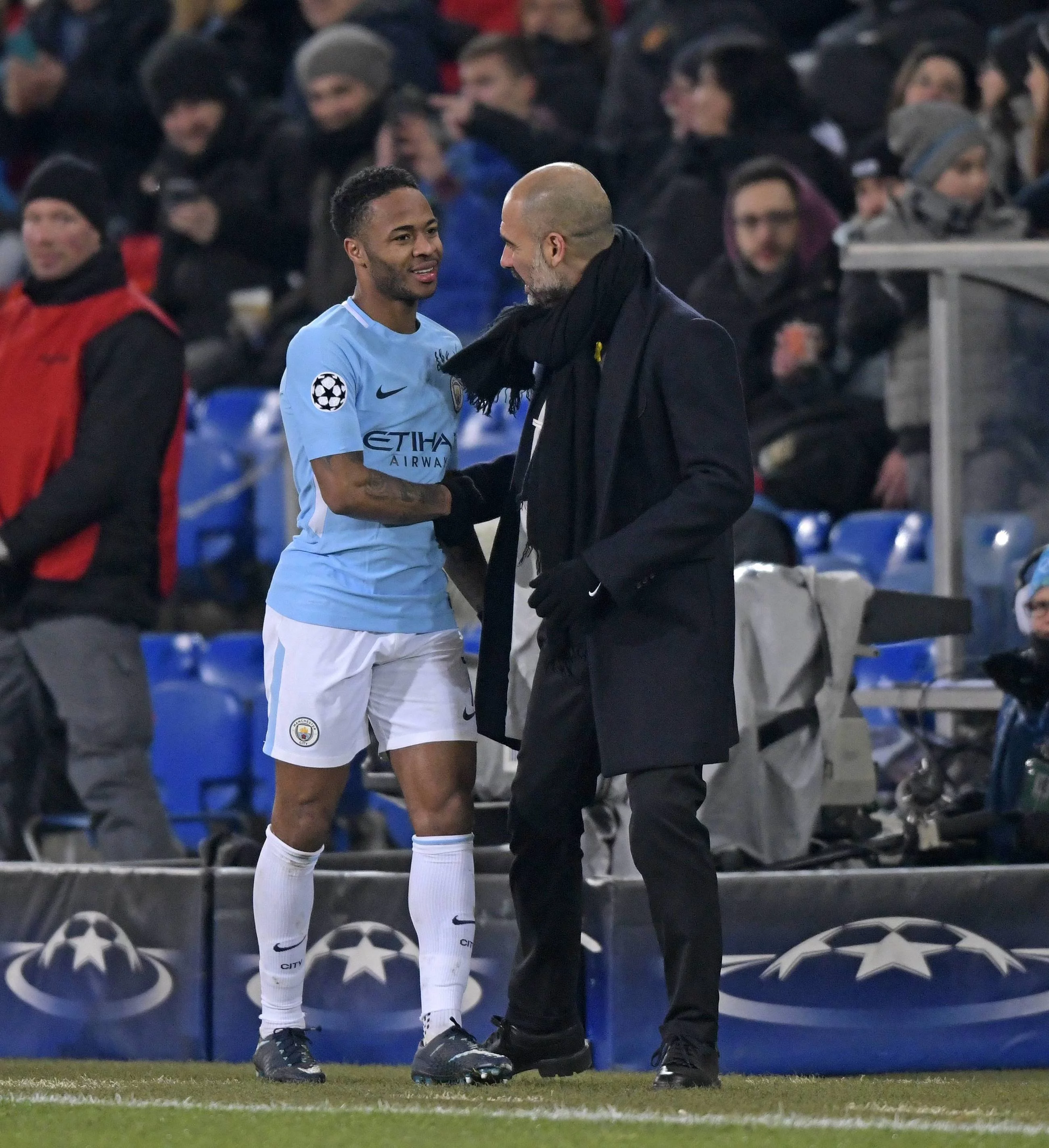 Raheem Sterling i Pep Guardiola