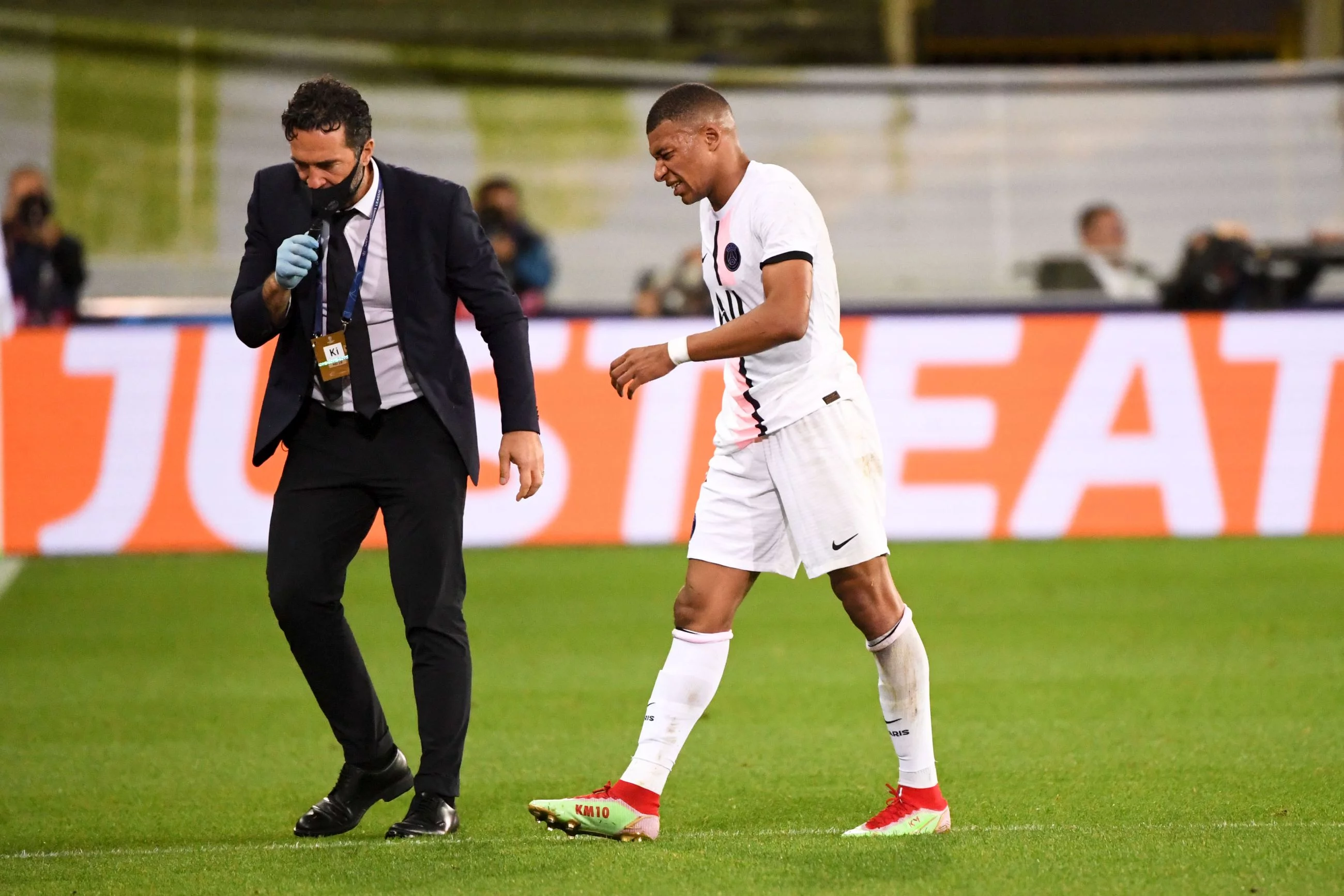 Kylian Mbappe w meczu z Club Brugge