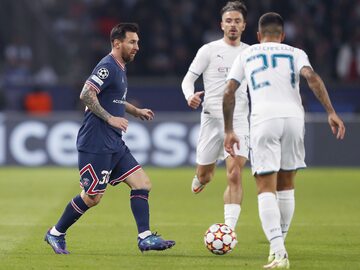 Lionel Messi w meczu z Manchesterem City