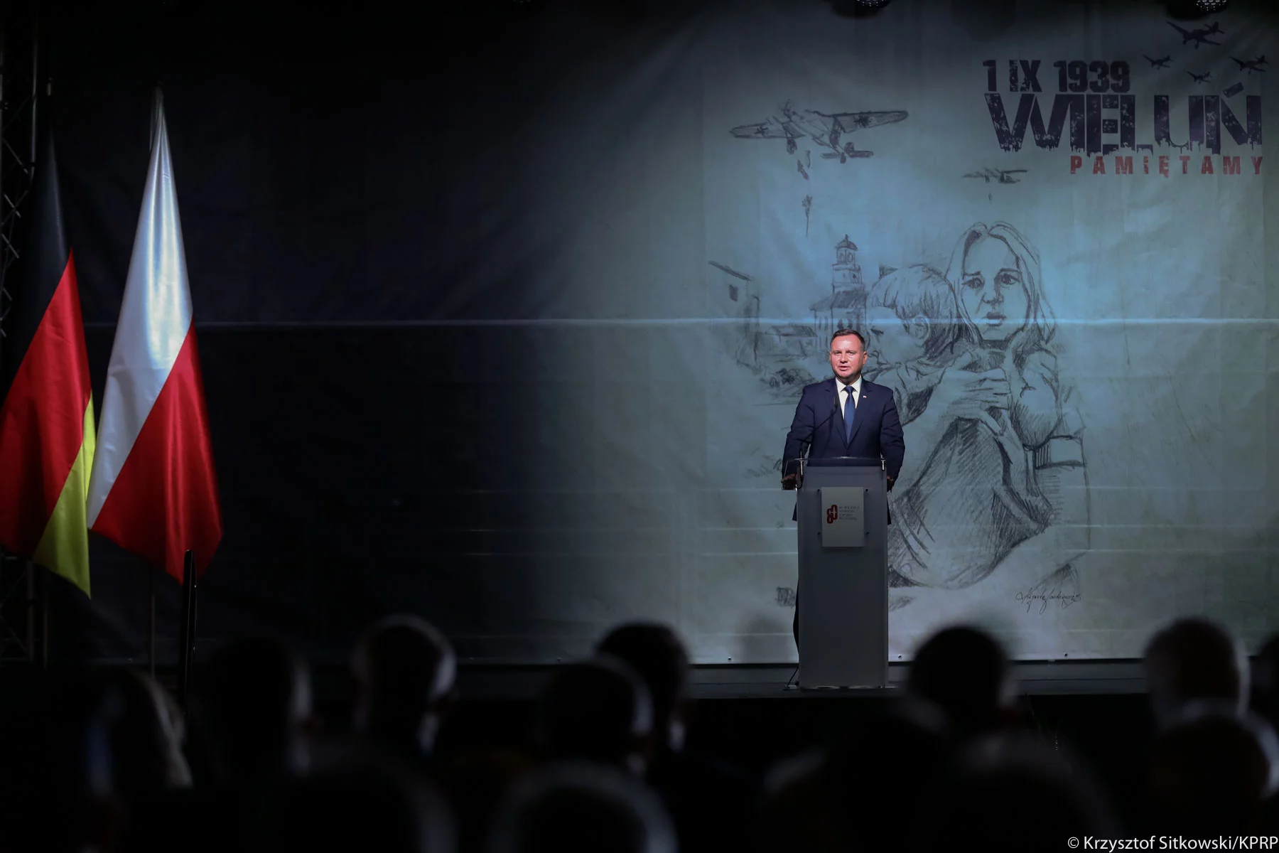 Prezydent Andrzej Duda na uroczystościach w Wieluniu