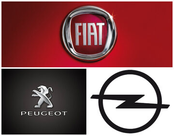 Logo Fiata, Peugeota i Opla
