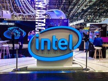 Logo Intel, targi branżowe
