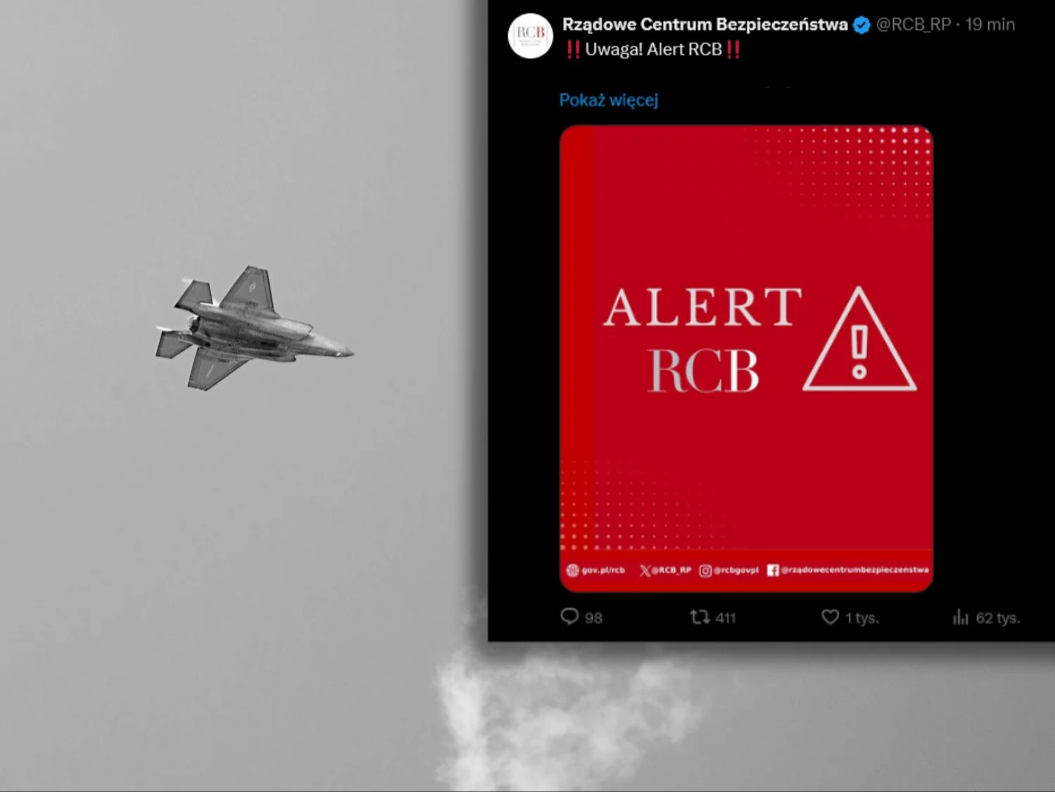 Pilny alert RCB. Mieszkańcy Polski ostrzeżeni przed możliwym „atakiem z powietrza”