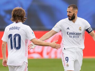 Luka Modrić i Karim Benzema, piłkarze Realu Madryt