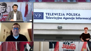 Łukasz Jankowski i Michał Adamczyk na antenie Telewizji Republika