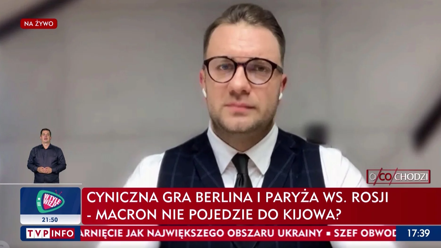 Łukasz Mejza w programie „O co chodzi?” w TVP Info