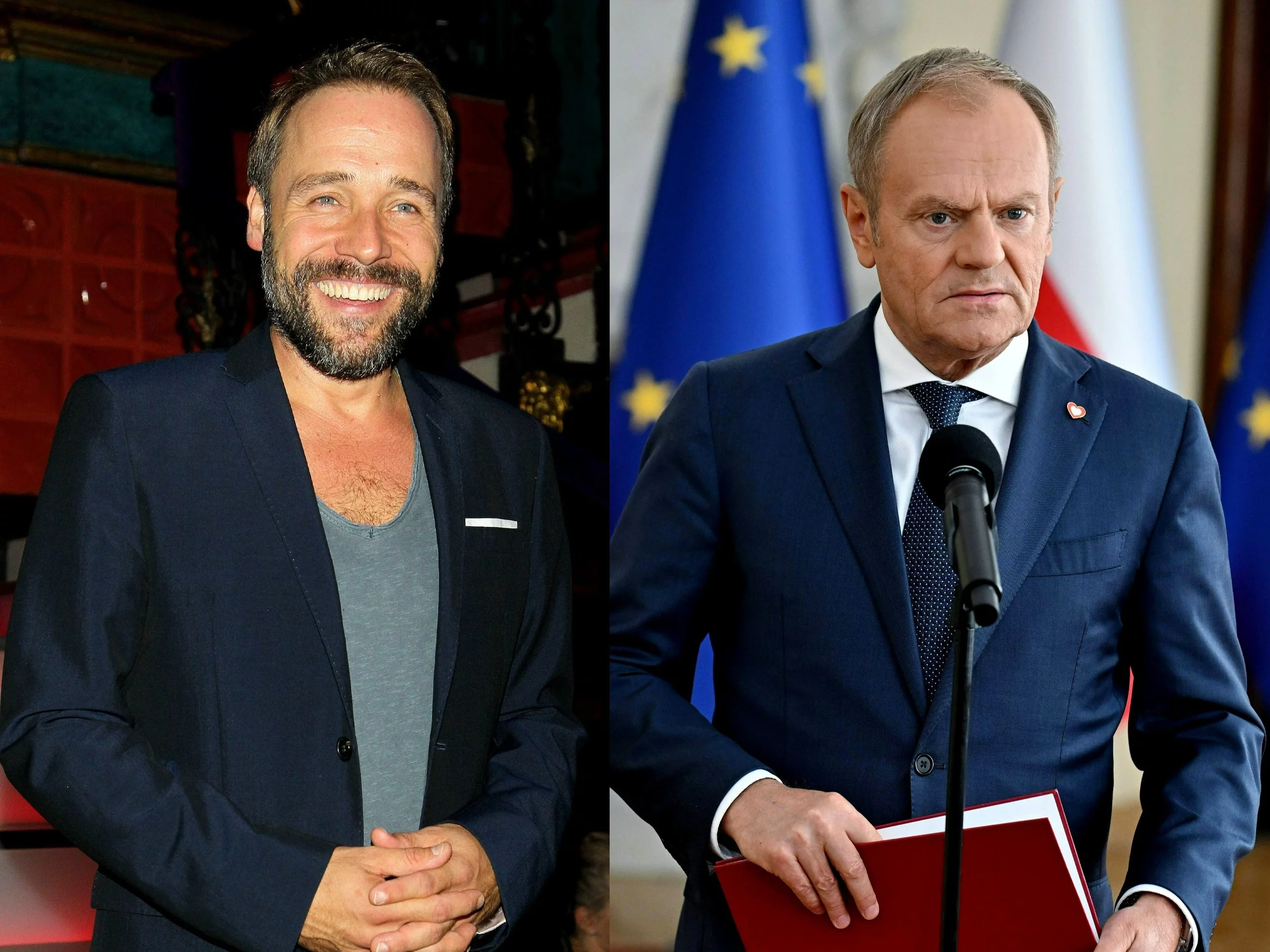 Łukasz Nowicki i Donald Tusk