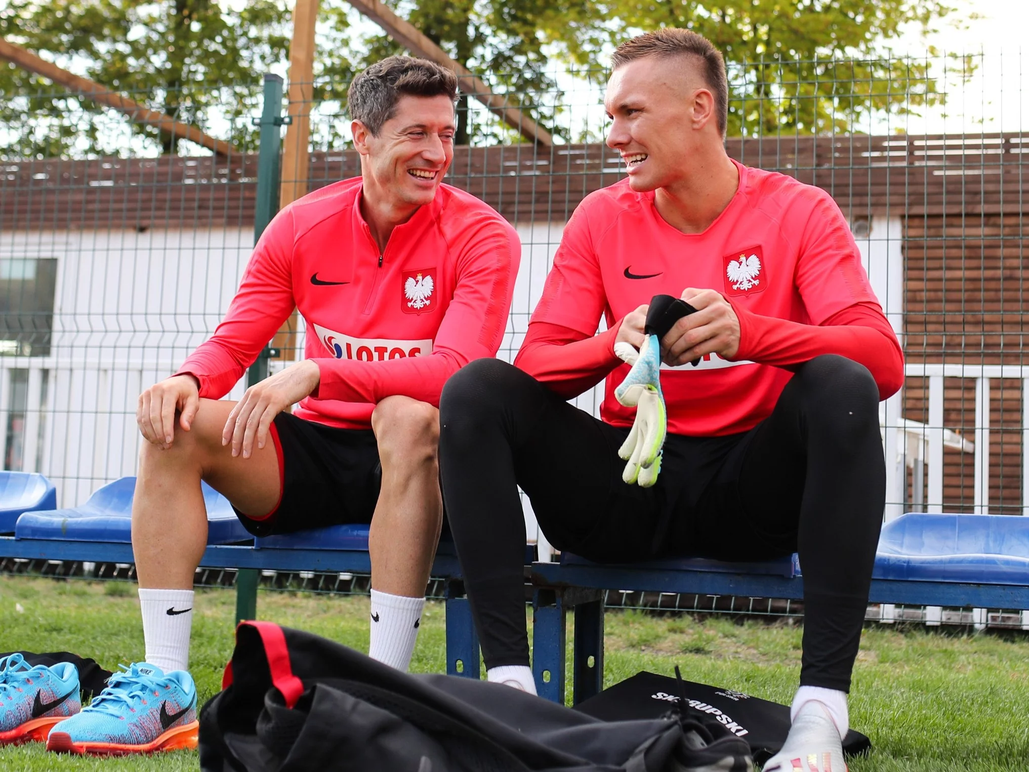 Robert Lewandowski i Łukasz Skorupski