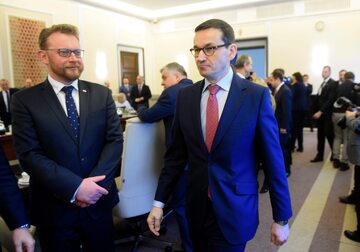 Łukasz Szumowski i Mateusz Morawiecki