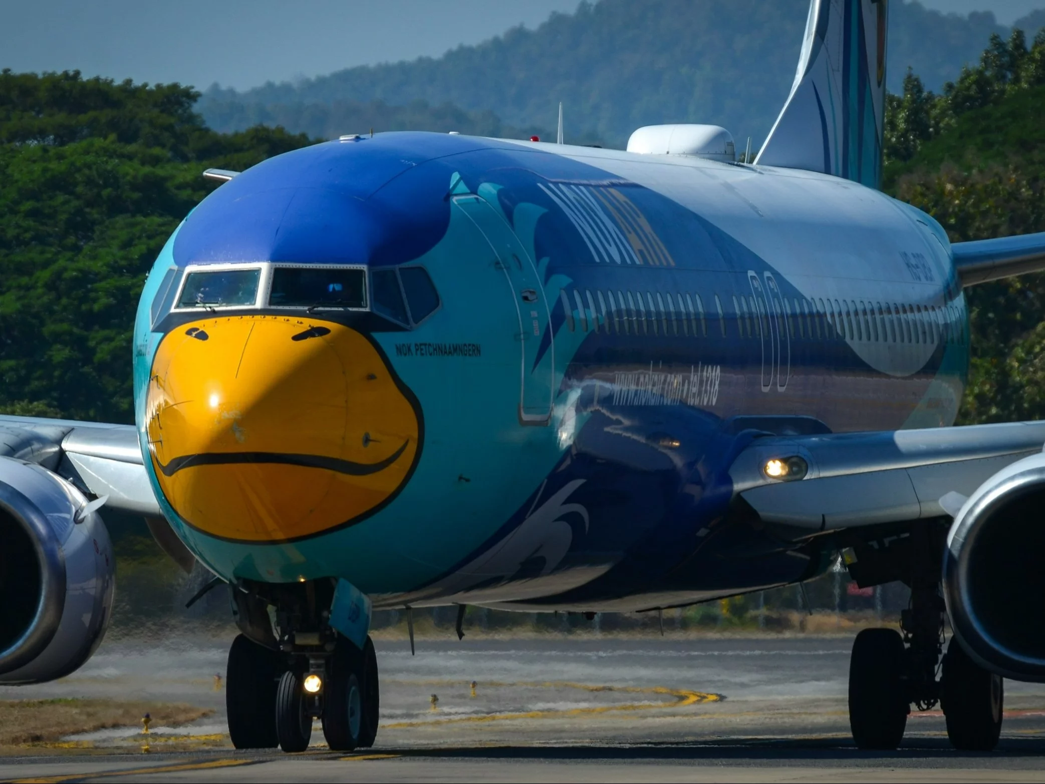 Samolot Nok Air w Chiang Mai w Tajlandii