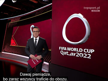 Maciej Kurzajewski w studiu TVP Sport