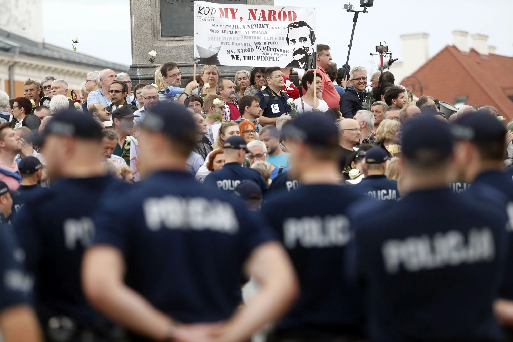 Kontrmanifestacja na Pl. Zamkowym, 10 lipca 2017