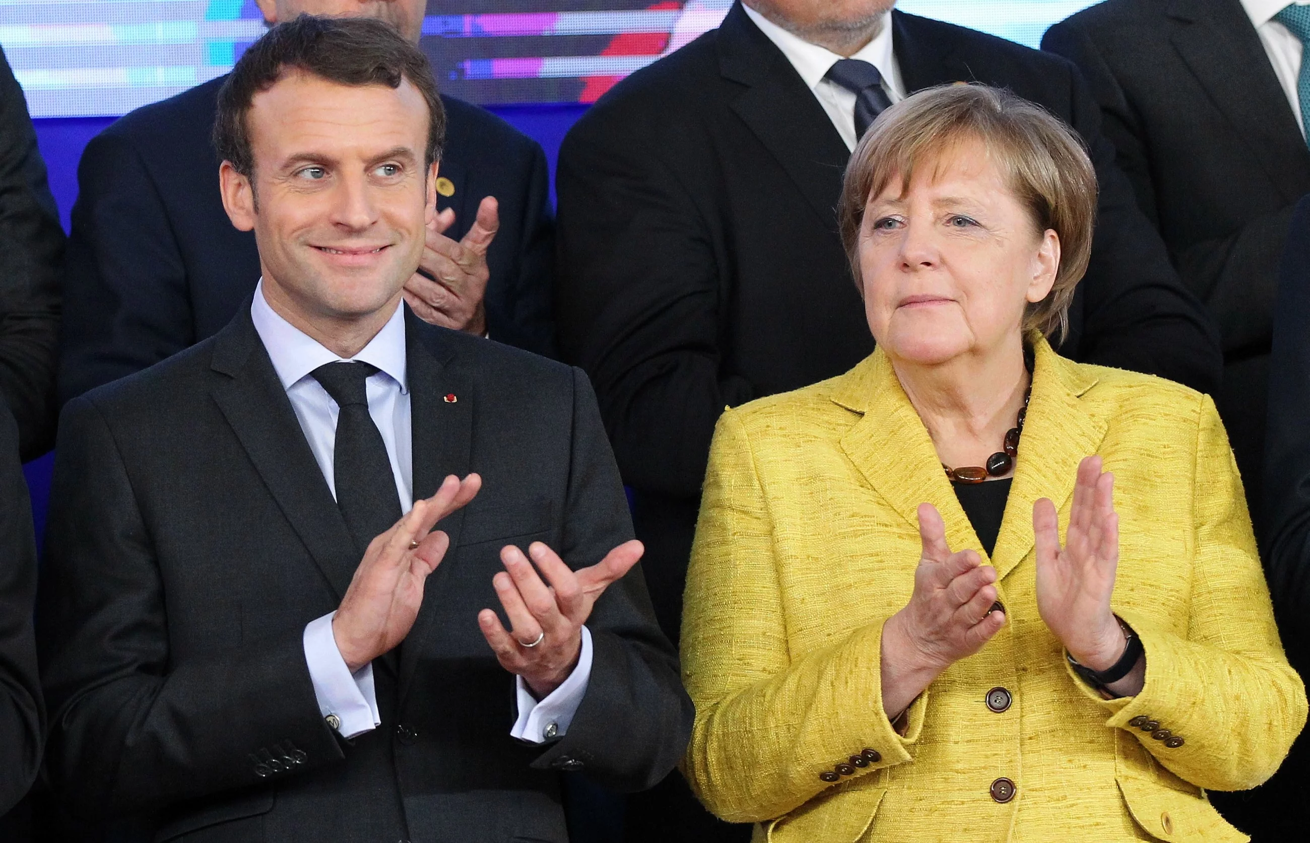 Emmanuel Macron i Angela Merkel