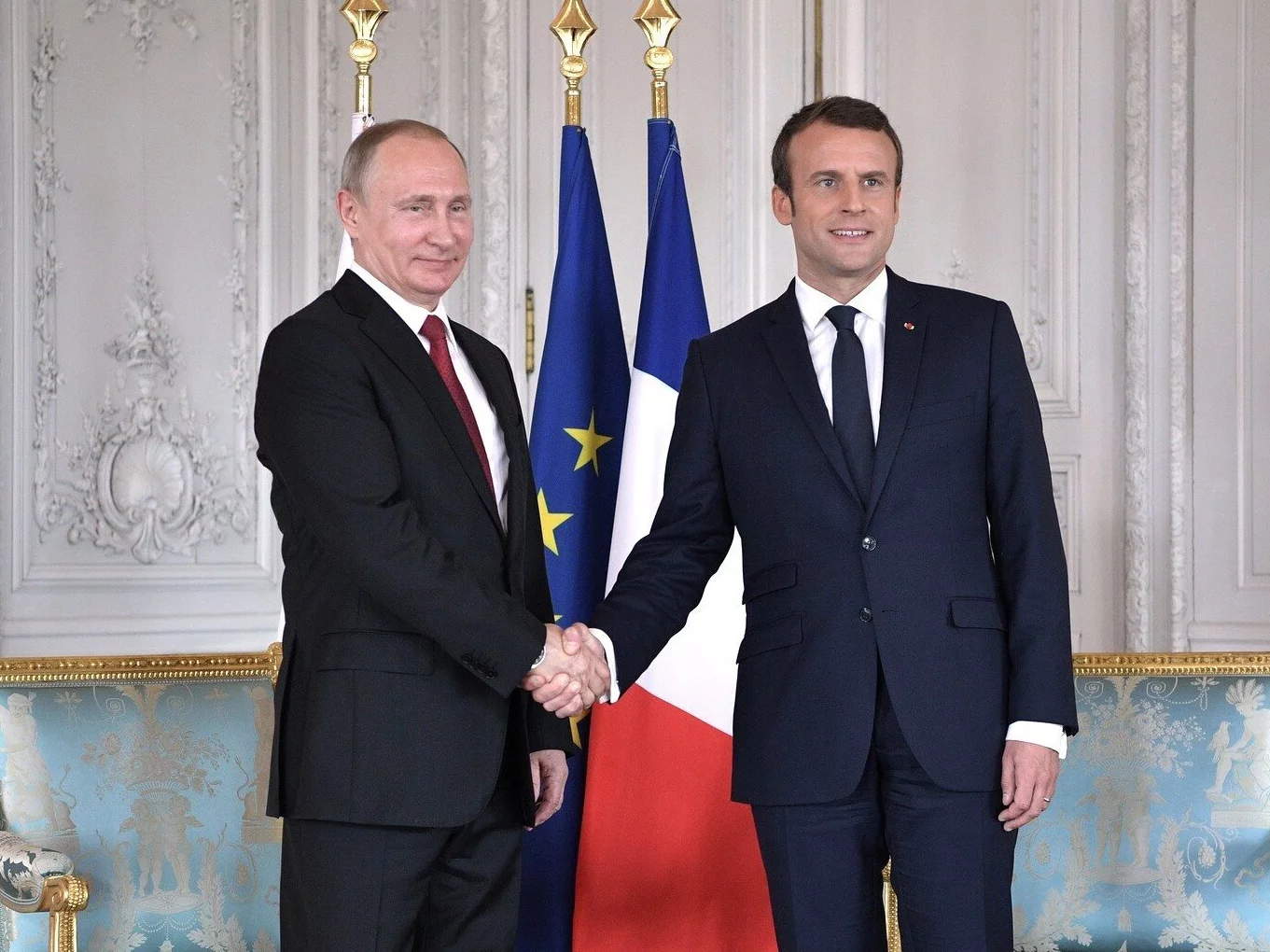 Władimir Putin i Emmanuel Macron