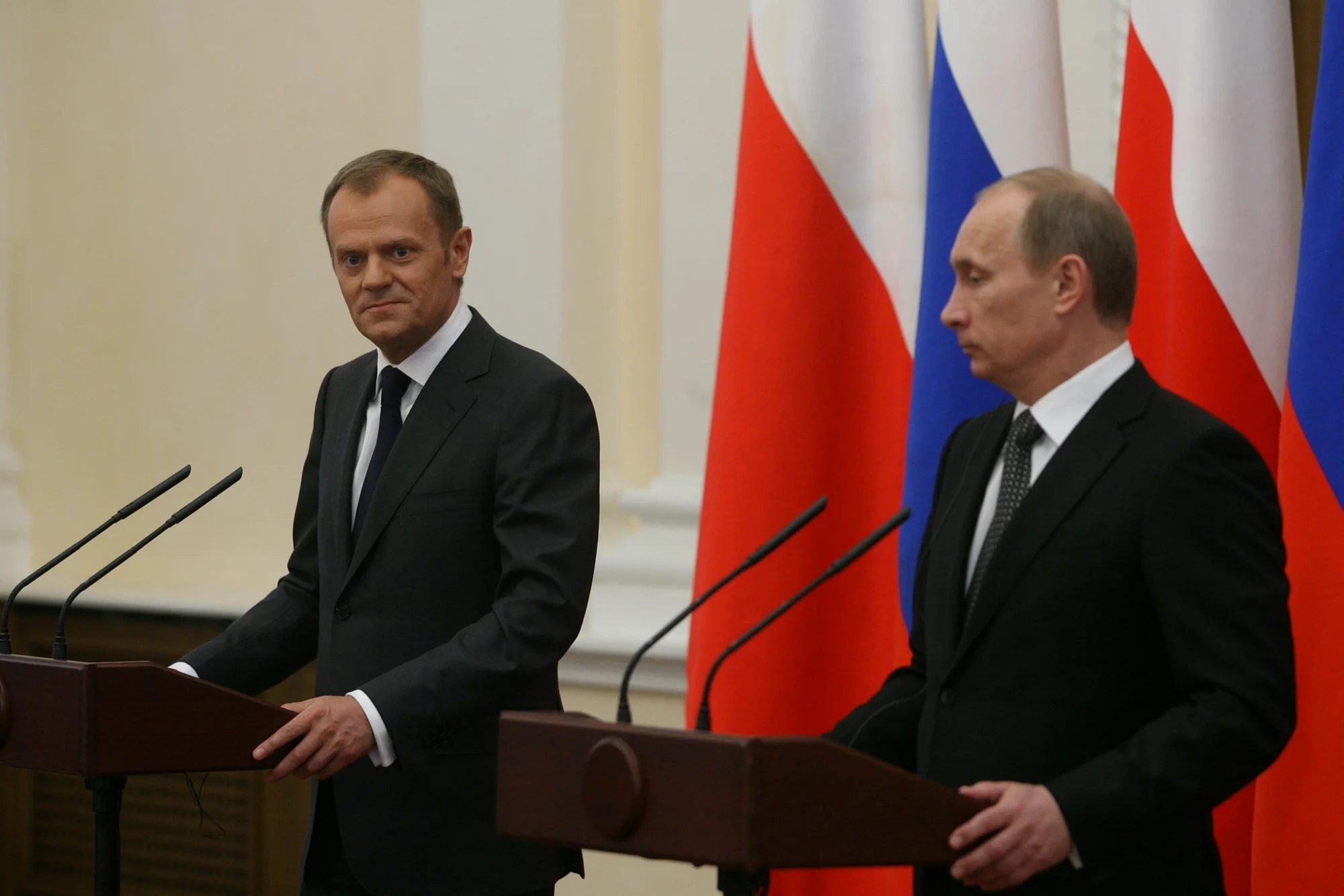 Donald Tusk i Władimir Putin