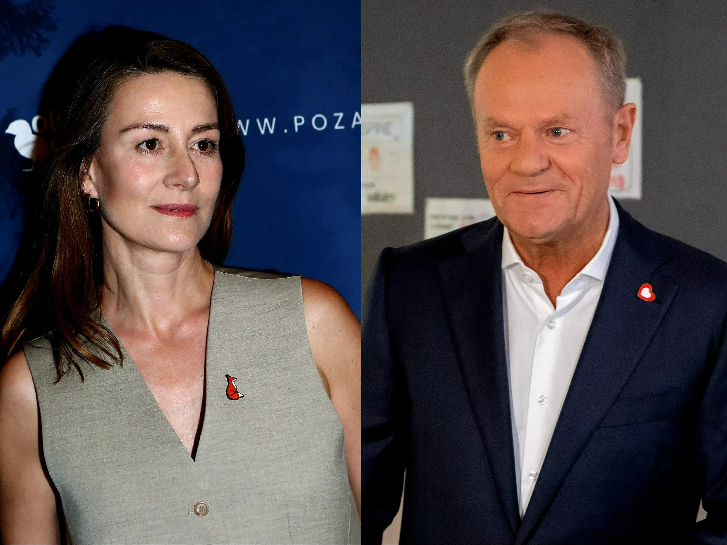 Maja Ostaszewska i Donald Tusk