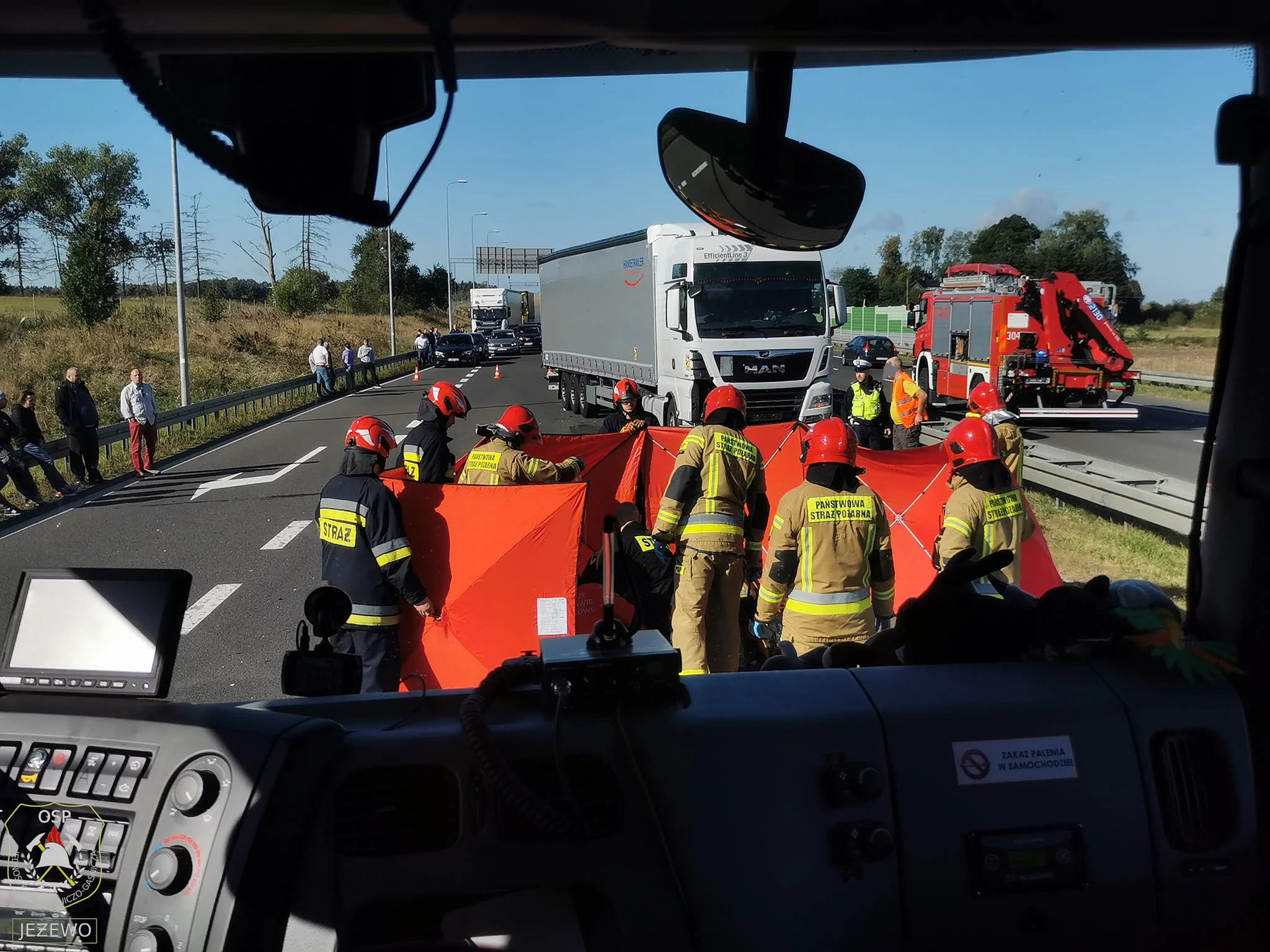 Wypadek na drodze ekspresowej S8