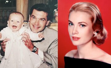 Mała Camille Gottlieb z ojcem, Grace Kelly