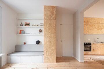 Małe, ale funkcjonalne mieszkanie dla pięcioosobowej rodziny, projekt L’atelier