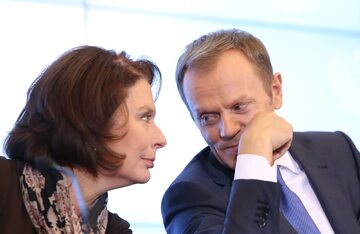 Małgorzata Kidawa-Błońska i Donald Tusk