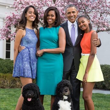 Malia Obama, Michelle Obama, Barack Obama i Natasha Obama