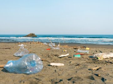 Mandat za śmiecenie na plaży
