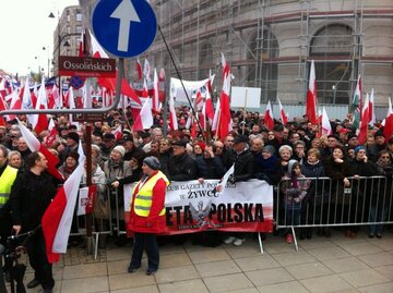 Manifestacja czytelników "Gazety Polskiej"