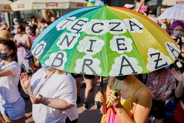 Manifestacja solidarności z osobami LGBT, zorganizowana w Gdańsku