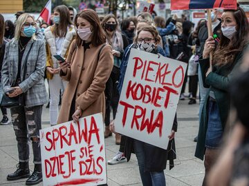Manifestacja Strajku Kobiet w Bydgoszczy
