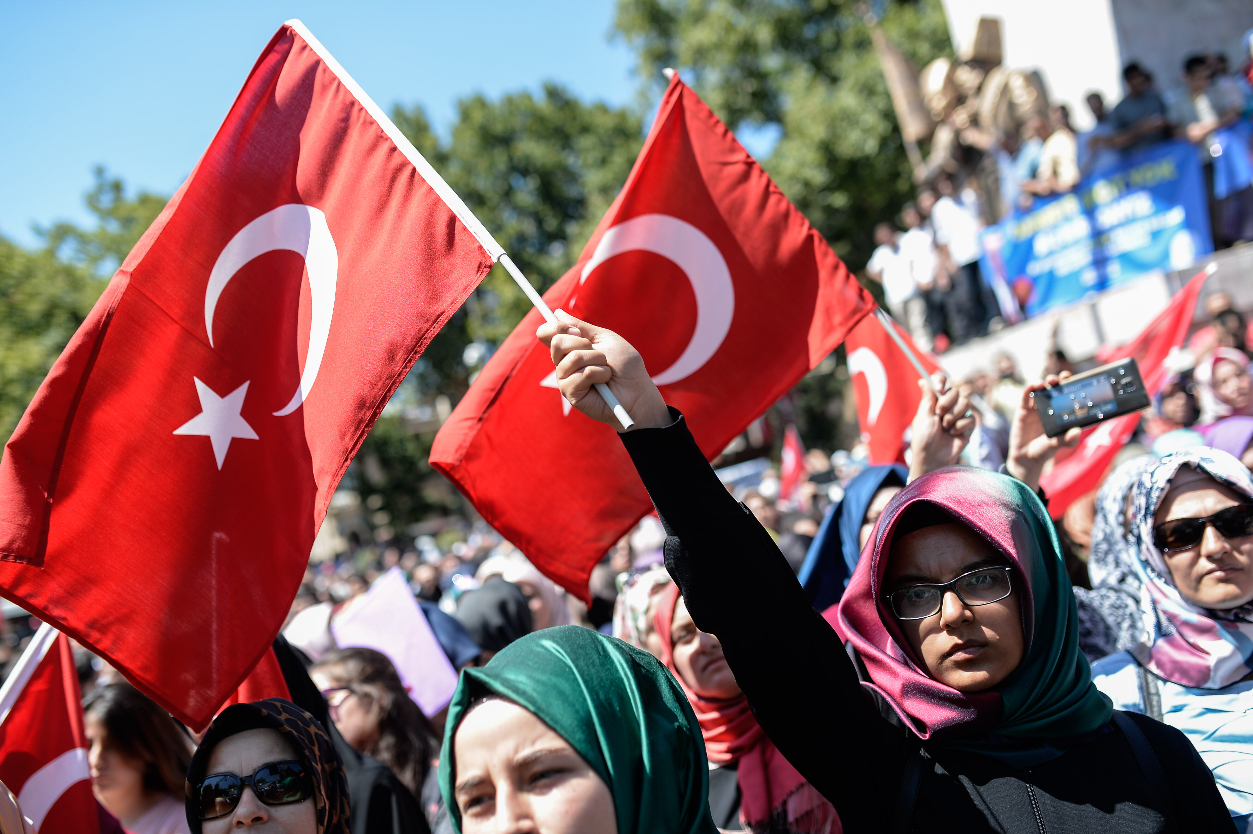 Manifestacja zwolenników prezydenta Erdogana