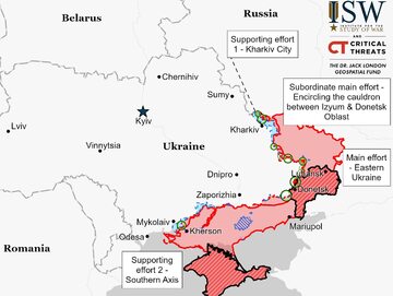 Mapa walk toczonych na Ukrainie