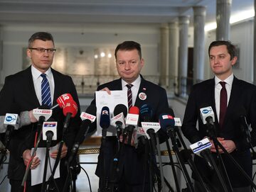 Marcin Warchoł, Mariusz Błaszczak i Sebastian Kaleta