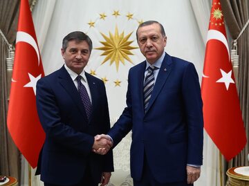Marek Kuchciński i Recep Tayyip Erdogan