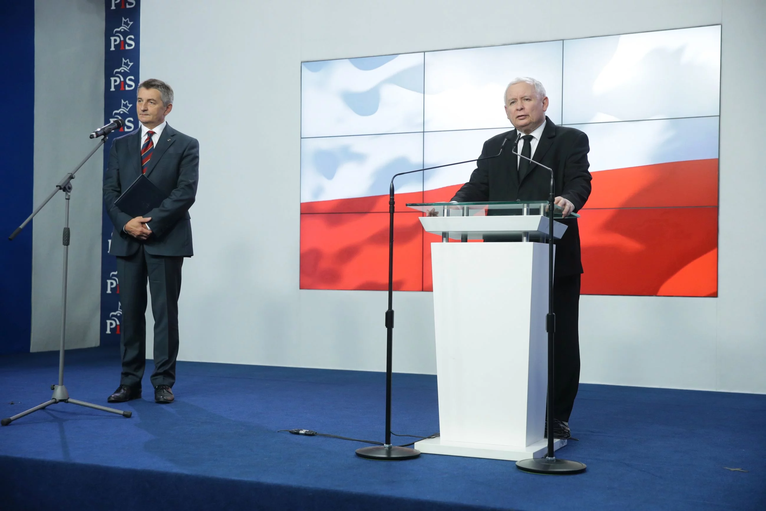 Marek Kuchciński i Jarosław Kaczyński