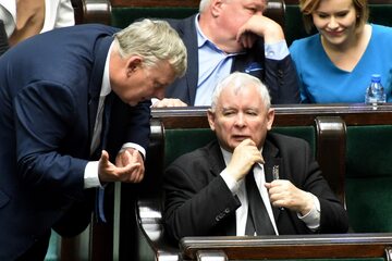 Marek Suski i Jarosław Kaczyński
