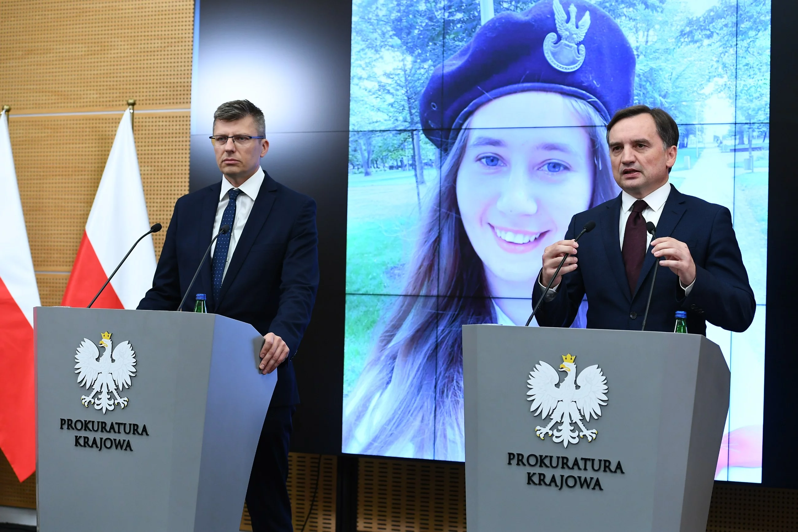 Zbigniew Ziobro i Marcin Warchoł na konferencji prasowej