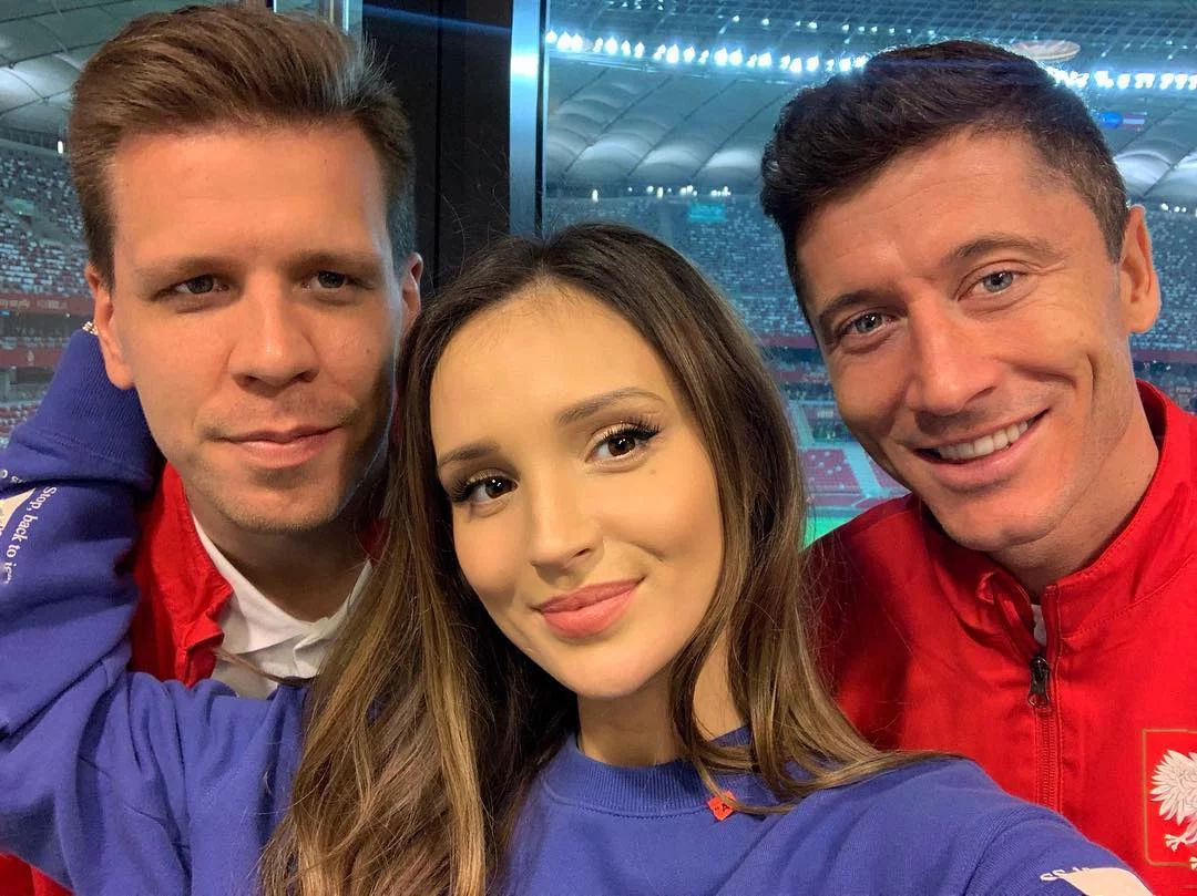 Wojciech Szczęsny, Marina Łuczenko i Robert Lewandowski