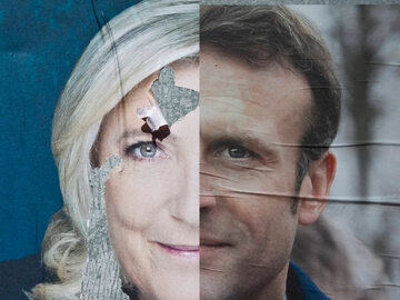 Marine Le Pen i Emmanuel Macron