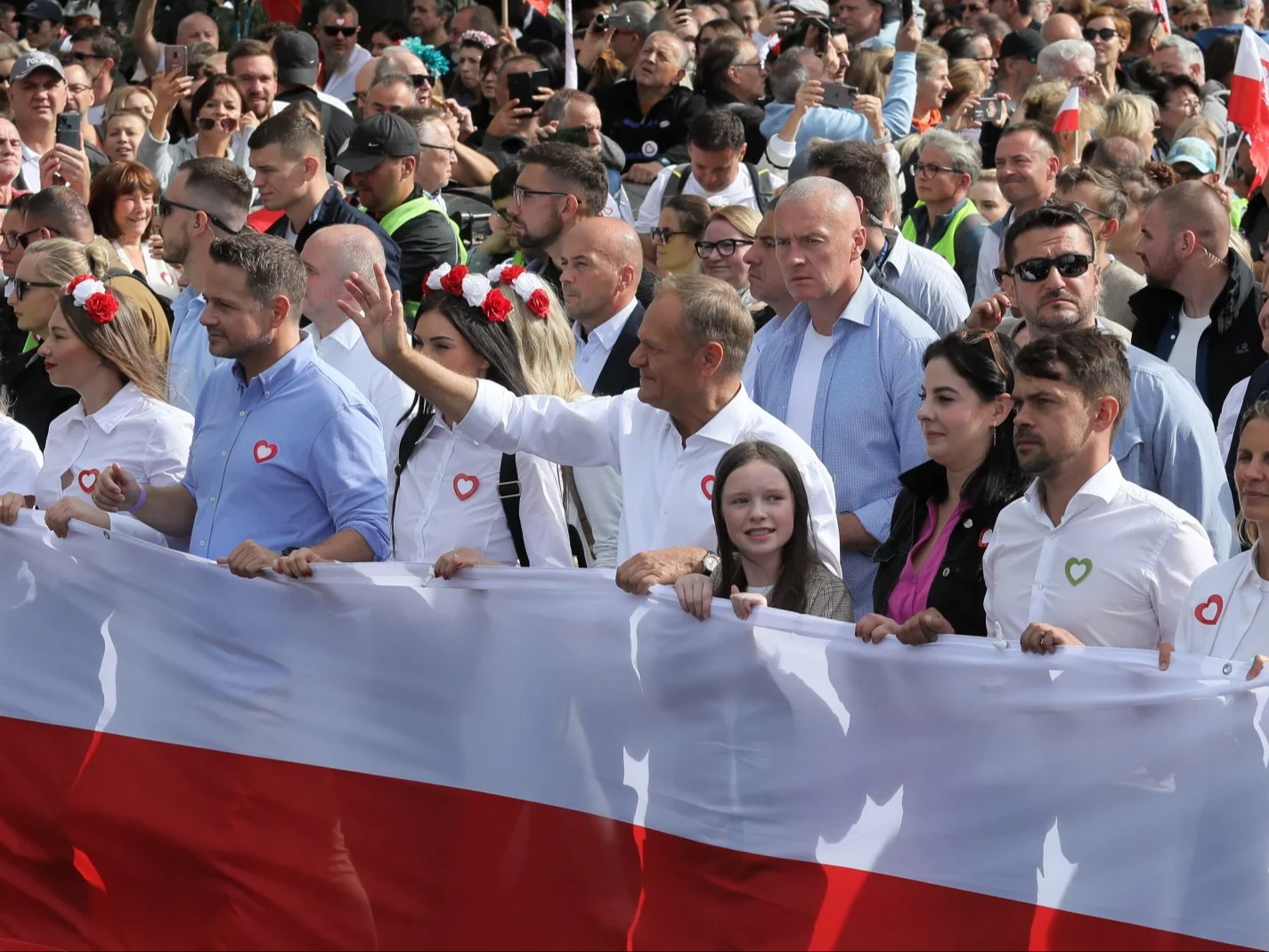 Donald Tusk na Marszu Miliona Serc