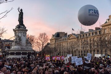 Marsz przeciwko antysemityzmowi we Francji