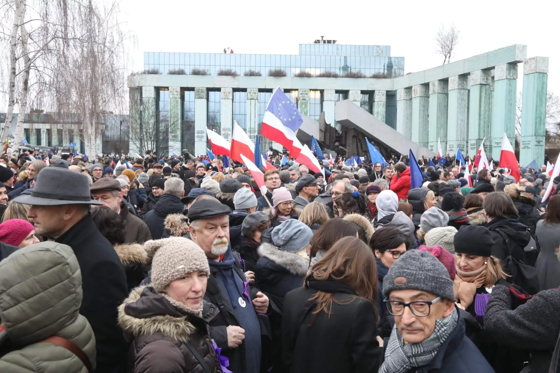 Uczestnicy "Marszu Tysiąca Tóg"