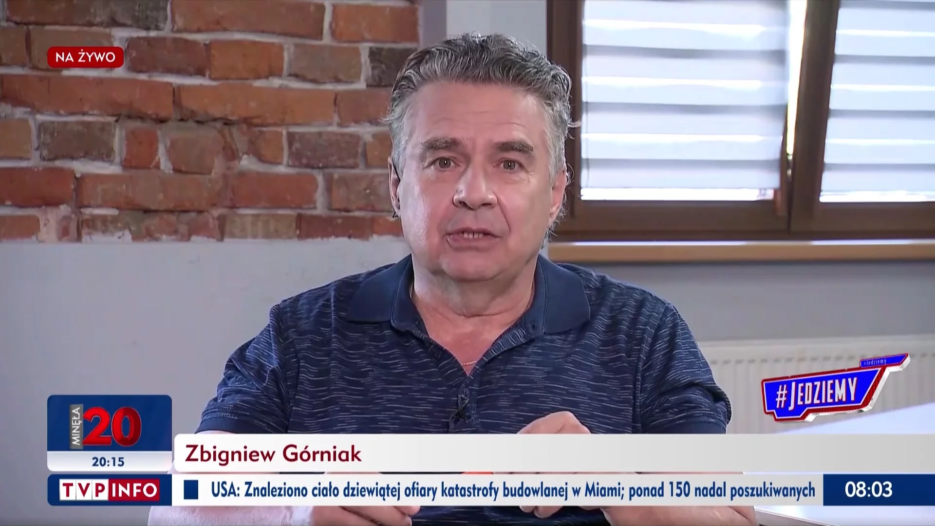 Kadr z programu „#Jedziemy” w TVP Info