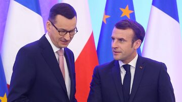Mateusz Morawiecki i Emmanuel Macron