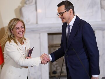 Mateusz Morawiecki i Giorgia Meloni