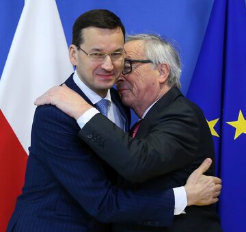 Mateusz Morawiecki i Jean Claude-Juncker