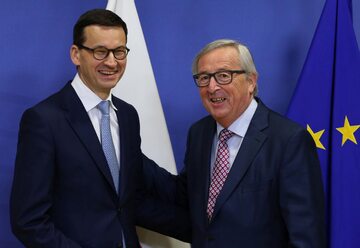 Mateusz Morawiecki i Jean Claude Juncker